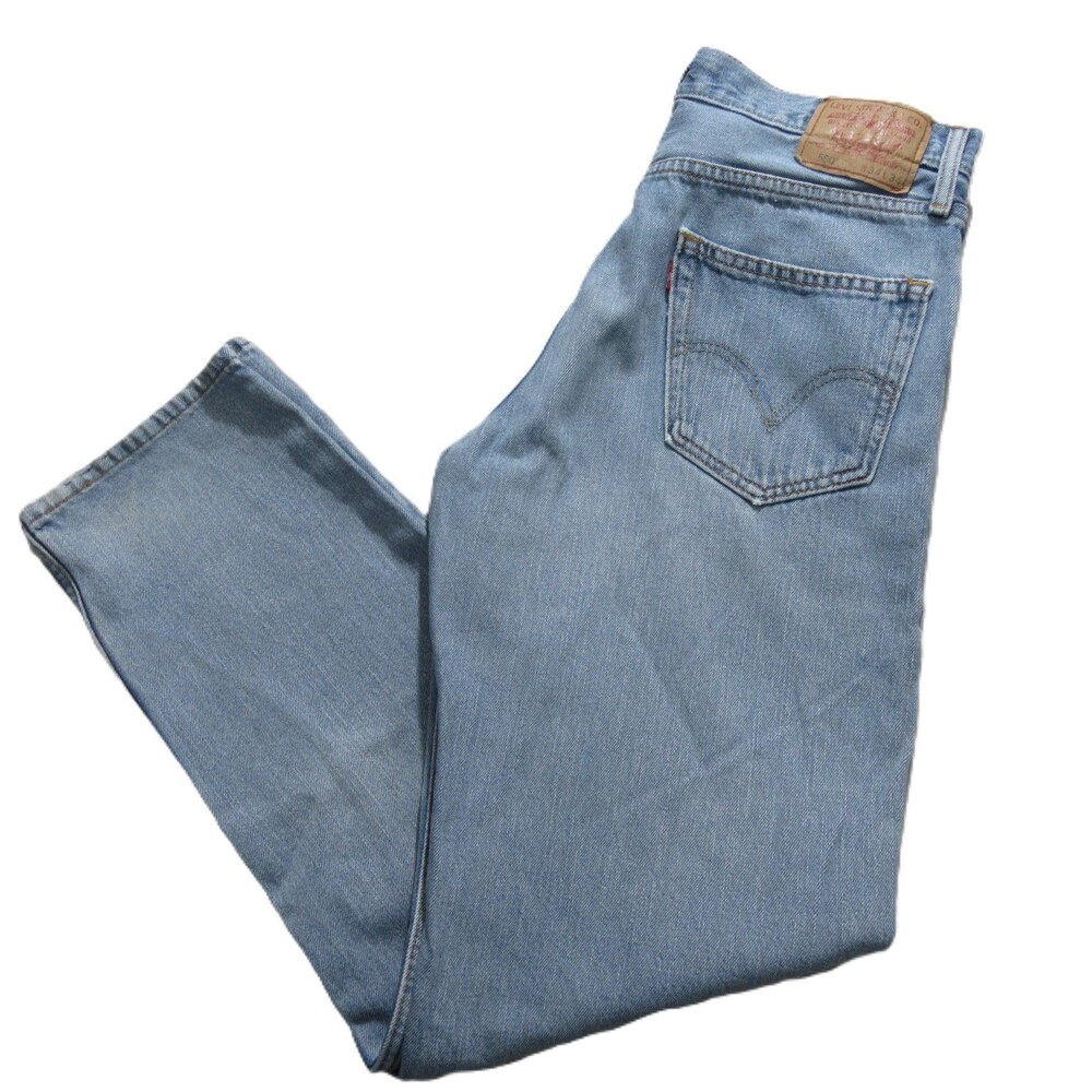 Vintage Levis Mens Jeans 34 x 34‎ 550 Relaxed Fit Light Blue Cotton Pocket